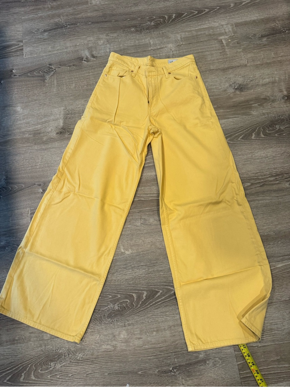 GAP Wide-Leg Yellow Jeans for Women